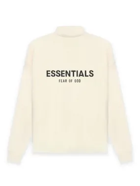 Fear Of God Essentials Back Logo Pullover Mockneck Half Zip  Cream/Buttercream [SS21]