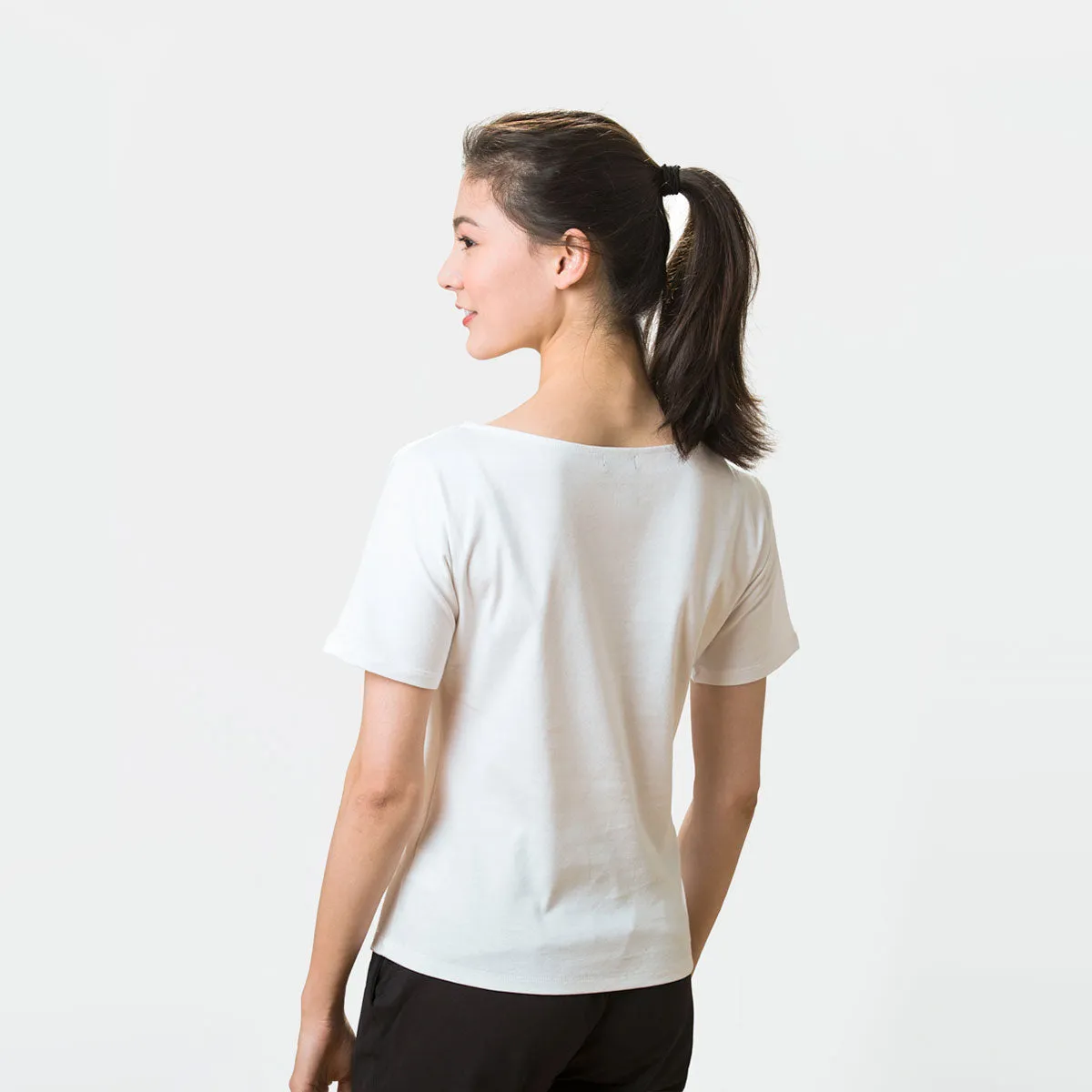 Female Dancer's Warm Up T-Shirt - White Logo