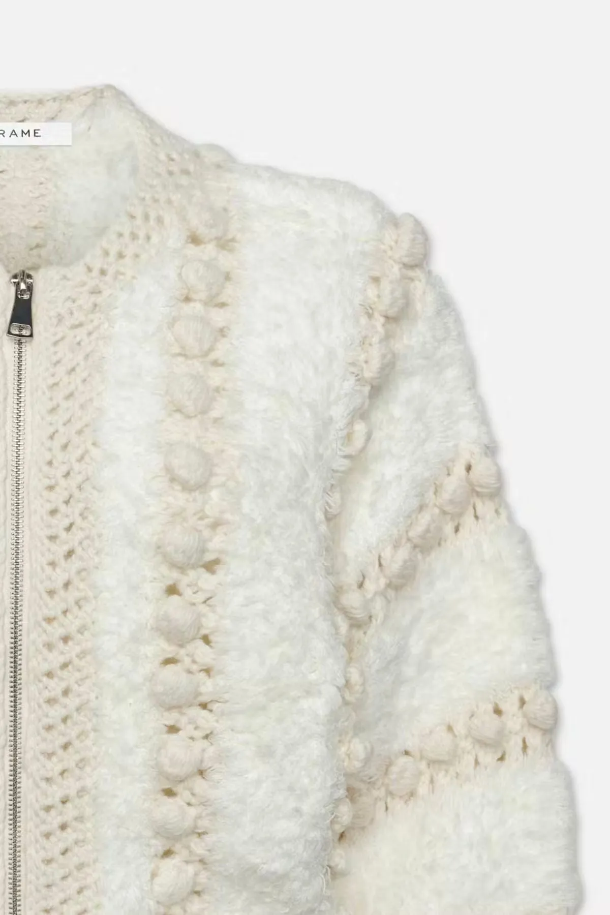 Frame Denim Pom Pom Cardigan - Cream