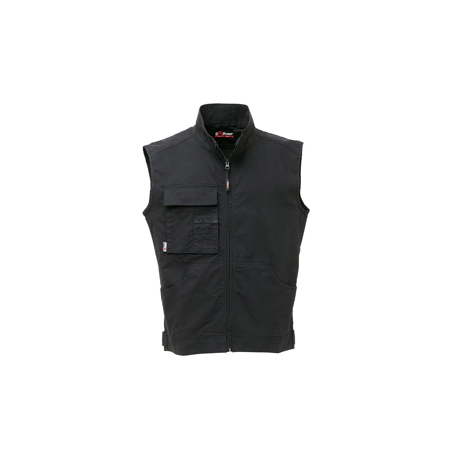 Gilet estivo da lavoro multitasca in cotone t. L-3XL colore nero UPOWER WAVE