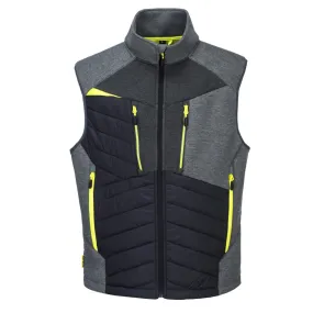 Gilet imbottito ibrido grigio con inserti giallo fluo taglia dalla S alla 3XL PORTWEST DX470