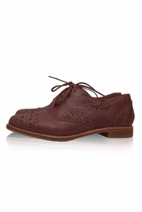 Heartbreak Leather Oxfords in Vintage Brown