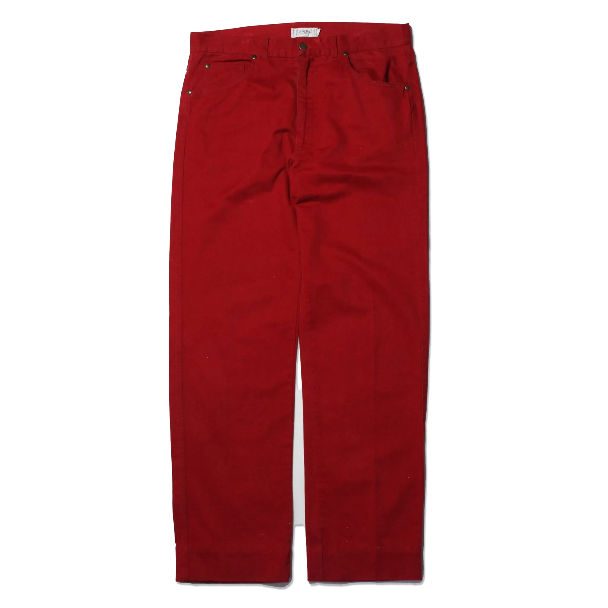 JC De Castelbajac Nose-Tail Red Jeans circa 1990's