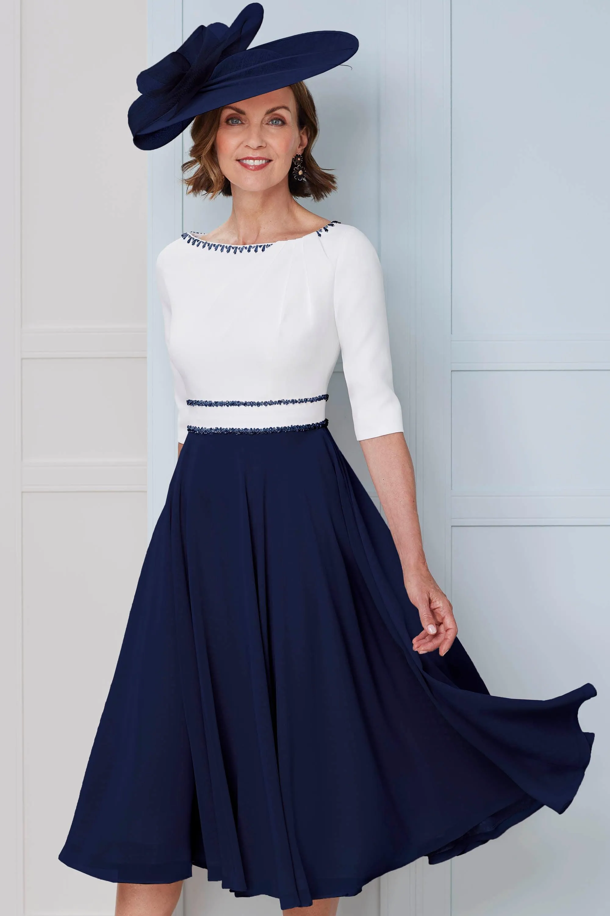 John Charles Style 66314 Ivory Navy