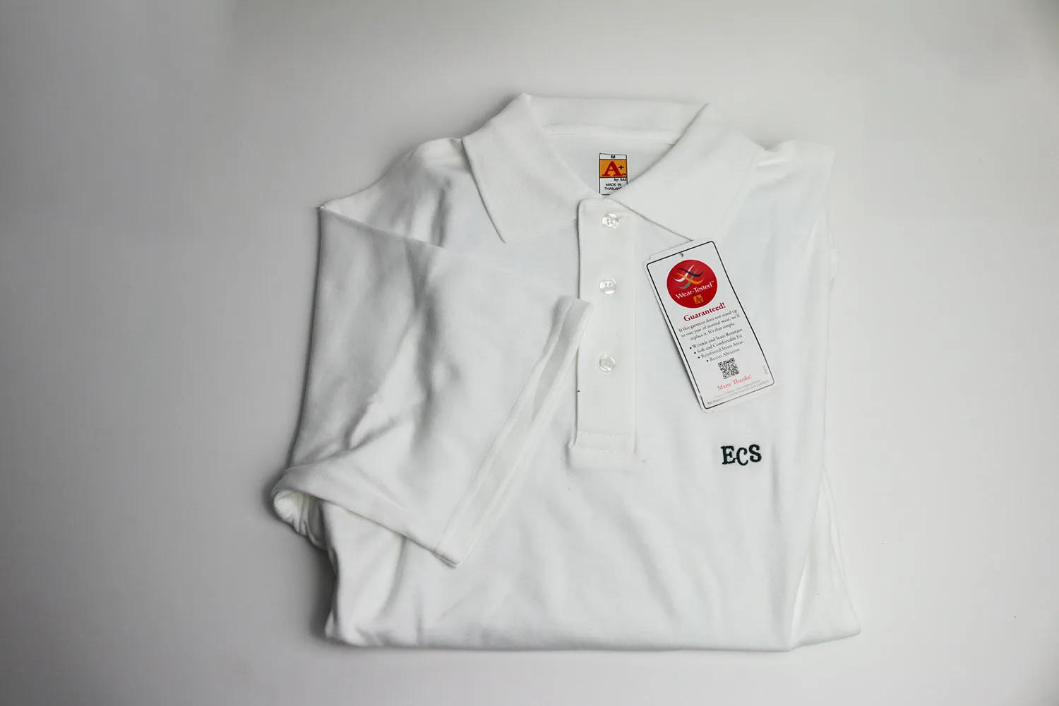 K-Gr. 11 Short Sleeve White Polo (no band)