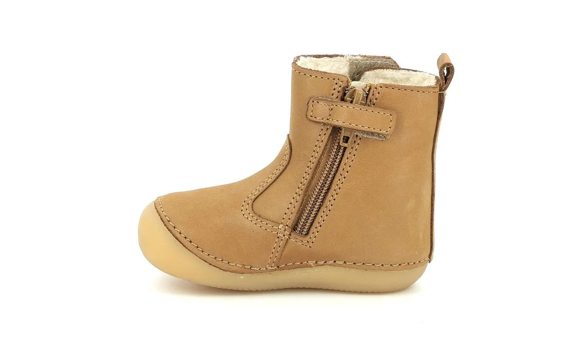 Kickers Socool cho fourrées Camel Clair