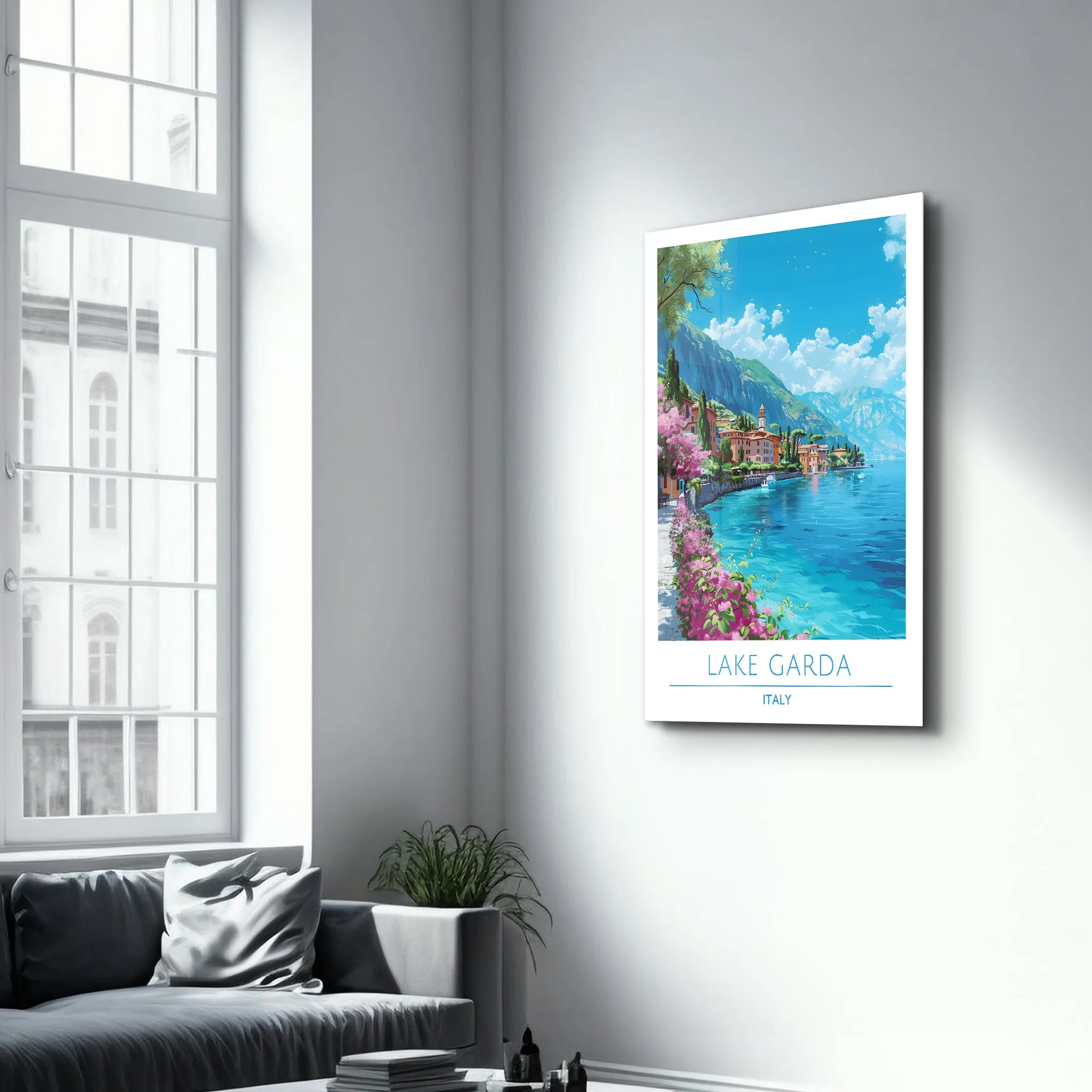 Lake Garda Italy-Travel Posters | Glass Wall Art