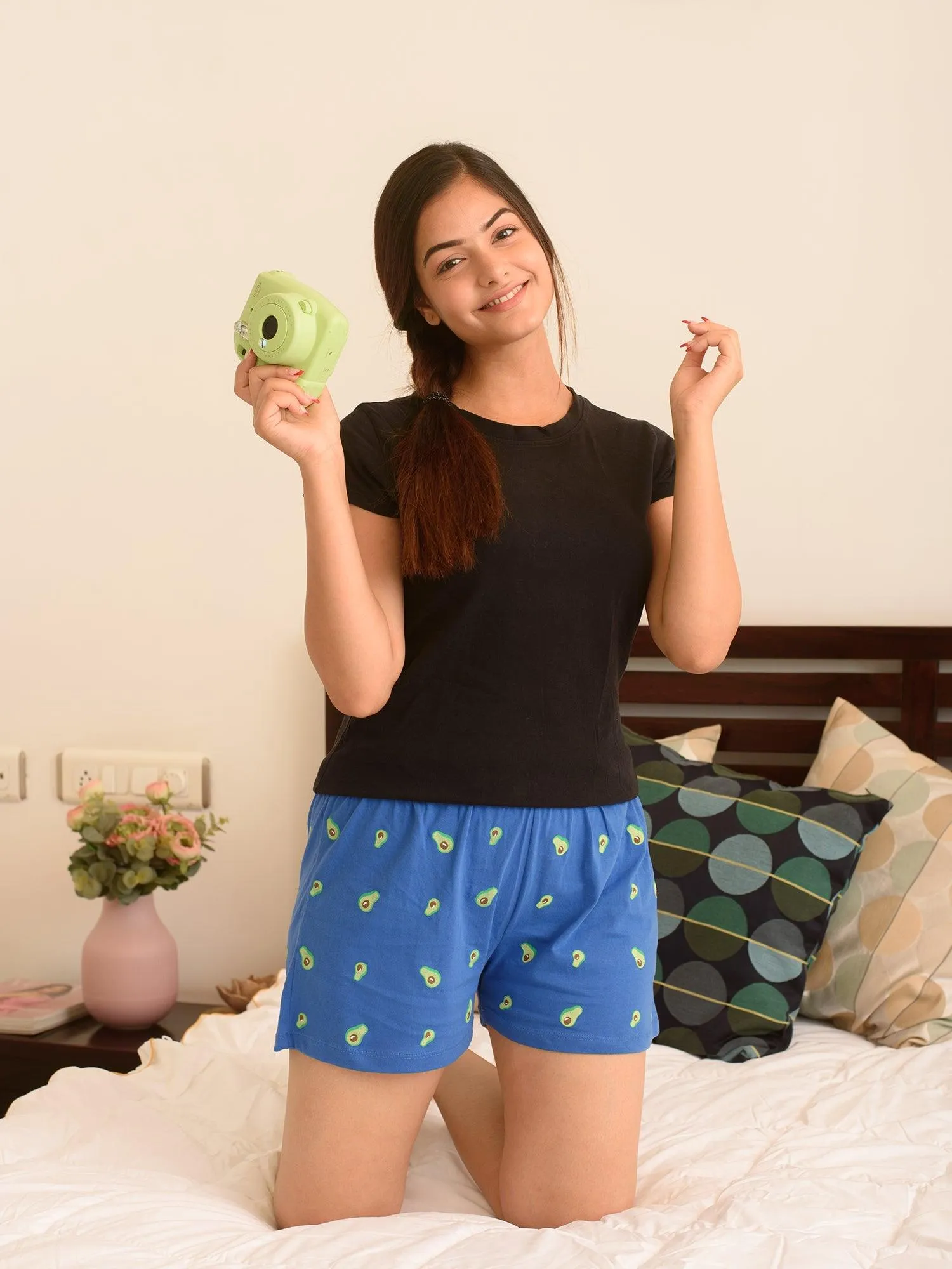 Let's Avocuddle Cotton Shorts