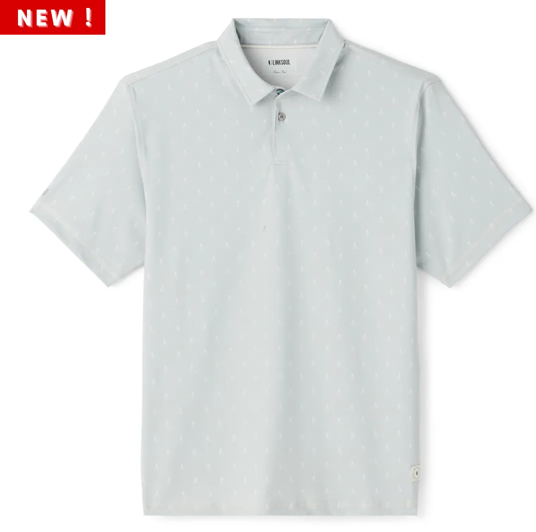 Linksoul Drysdale Walking Man Print Polo