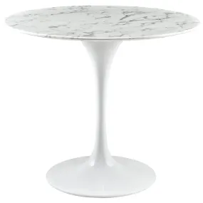 Lippa 36" Round Artificial Marble Dining Table