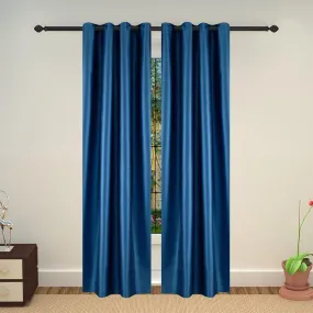 Lushomes curtain 9 Feet, curtains with lining, Blue, curtains & drapes, parda, urban space curtains, curtains for living room (Single Pc, 54 x 108 inches)