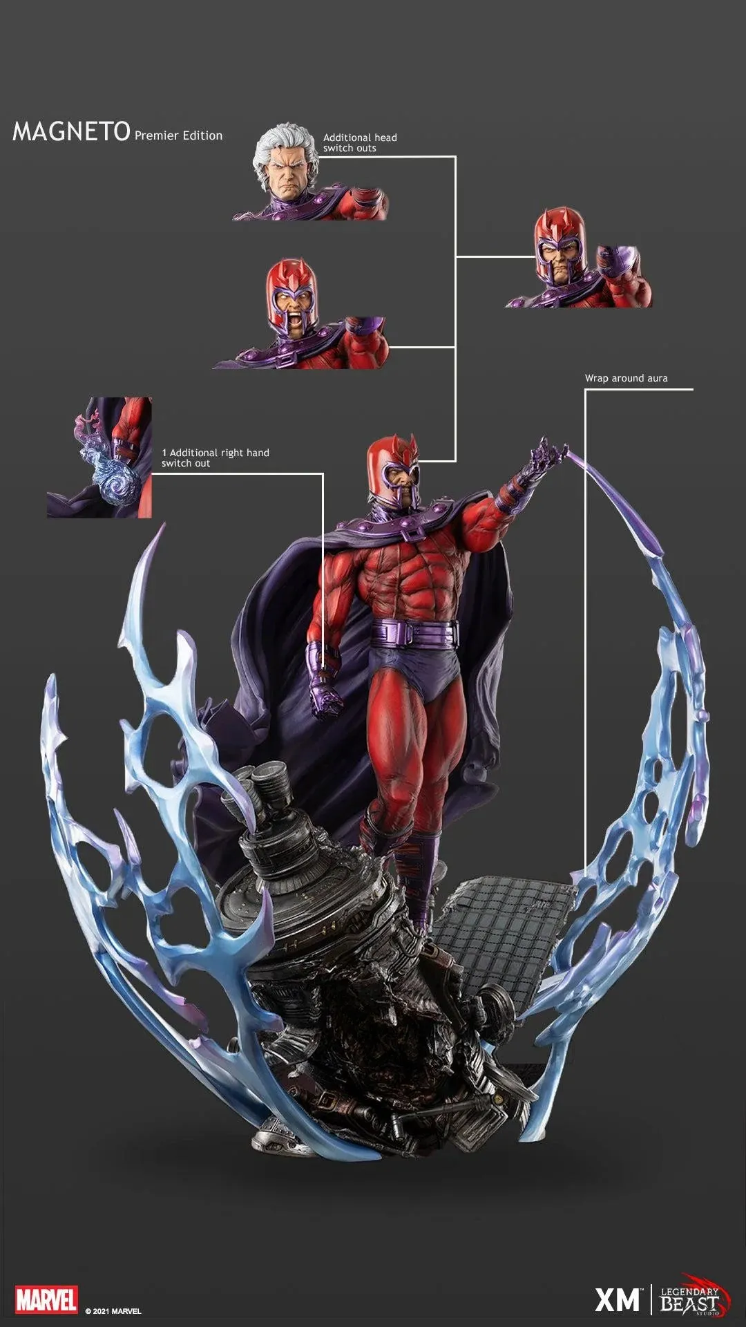 MAGNETO 1:3 PRESTIGE STATUE - PREMIER EDITION