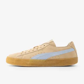 MAISON KITSUNE X PUMA Suede Crepe Travertine-Chambray Blue