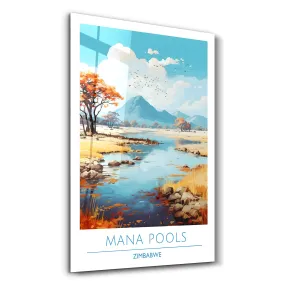 Mana Pools Zimbabwe-Travel Posters | Glass Wall Art