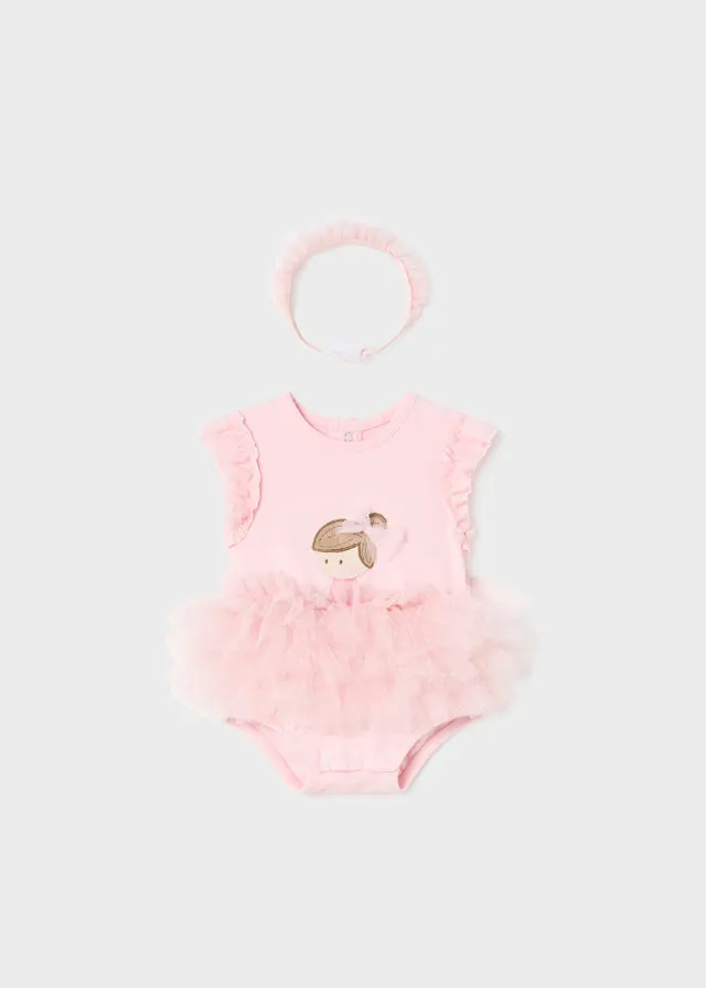 Mayoral 1732 065 - Baby Rose Tutu Body with Headband