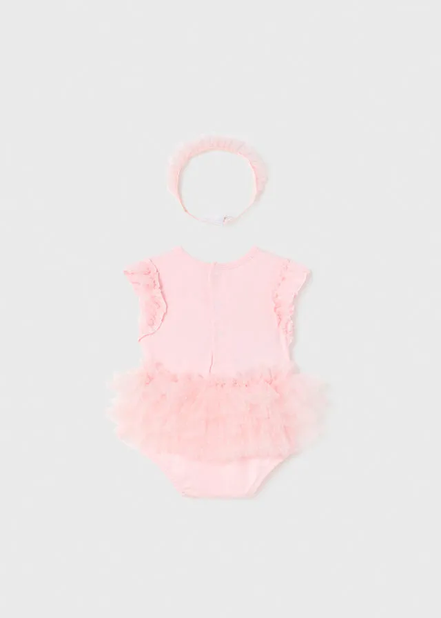 Mayoral 1732 065 - Baby Rose Tutu Body with Headband