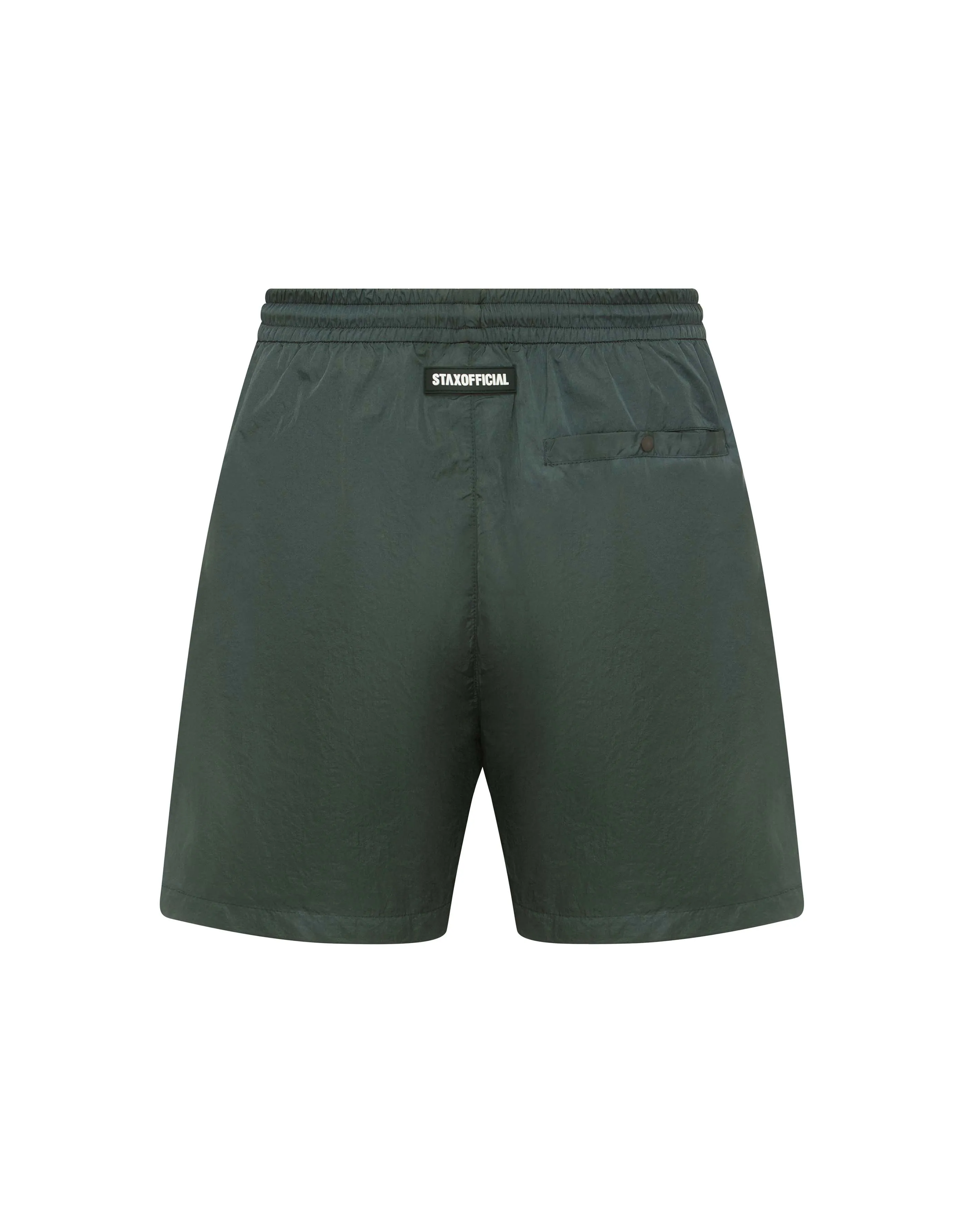 Mens Cursive Nylon Shorts - Creo (Green)