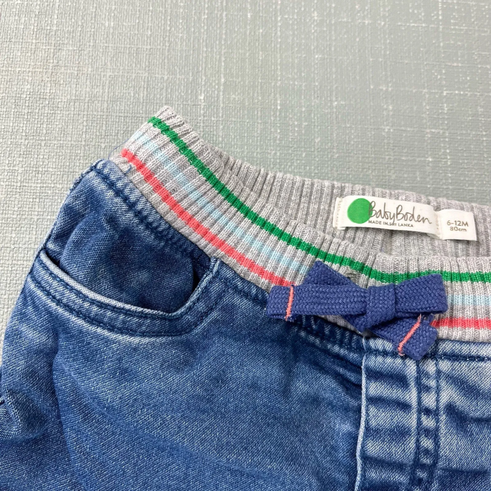 Mini Boden Pull on Jeans 6-12 Months