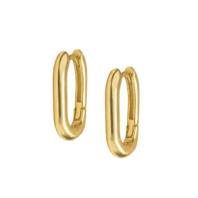 Mini Oval Hoops Gold