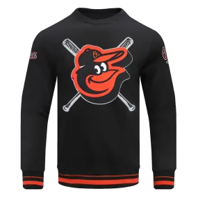 MLB BALTIMORE ORIOLES MASHUP MEN'S RIB CREWNECK (BLACK/ORANGE)