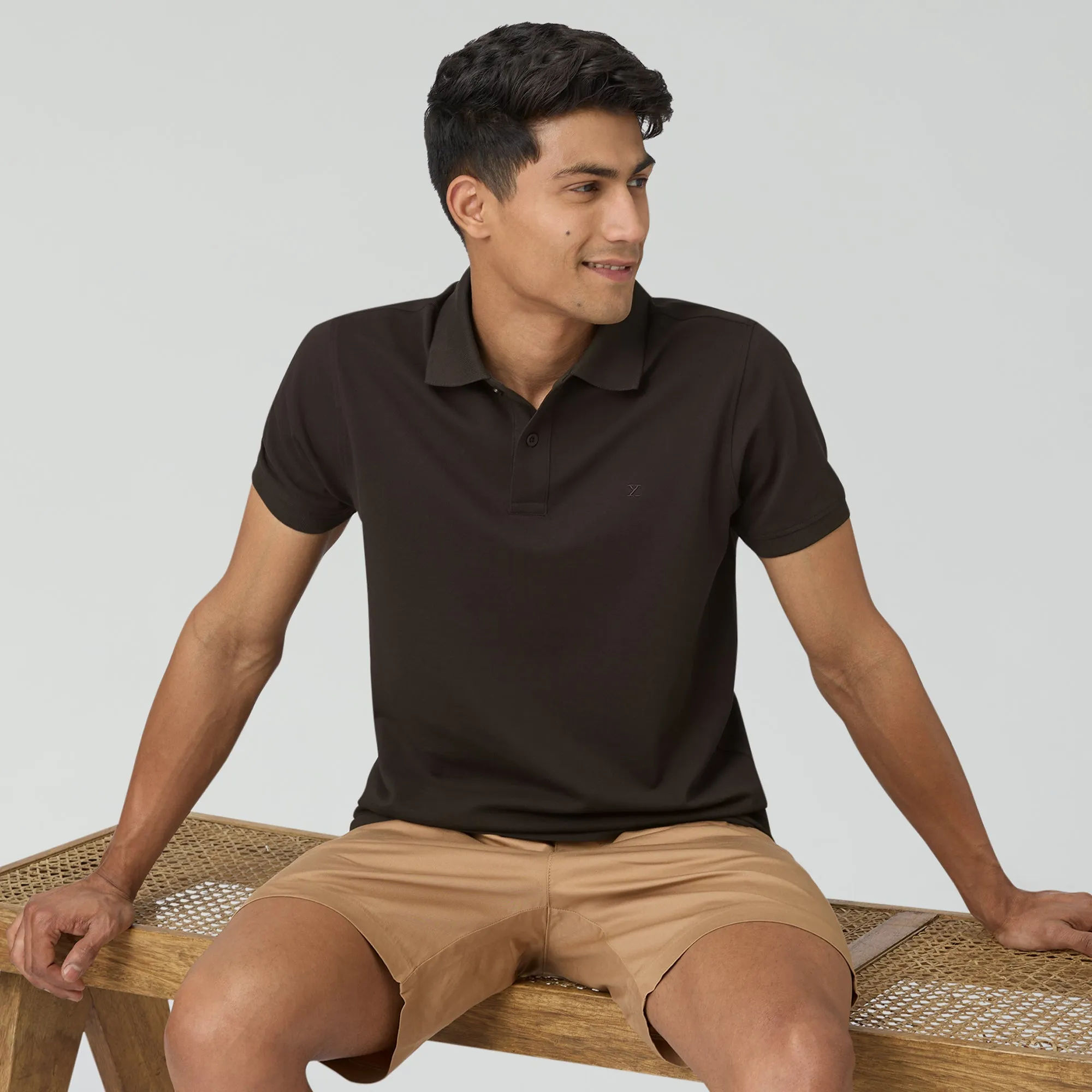 Nova Combed Cotton Polo T-shirts Mocha Brown