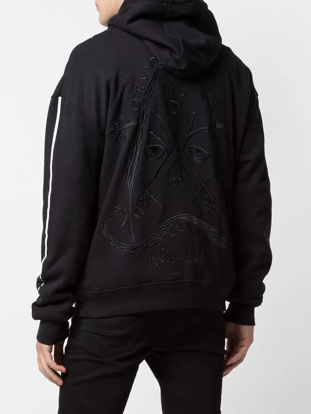 OFTEN IMITATED DROP SHOULDER HOODIE BLACK