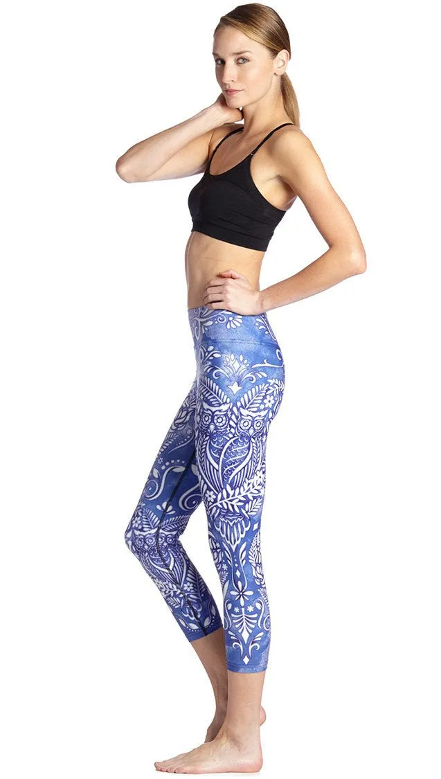 Porcelain Owls - Triathlon Capri Leggings - CUSTOM ORDER