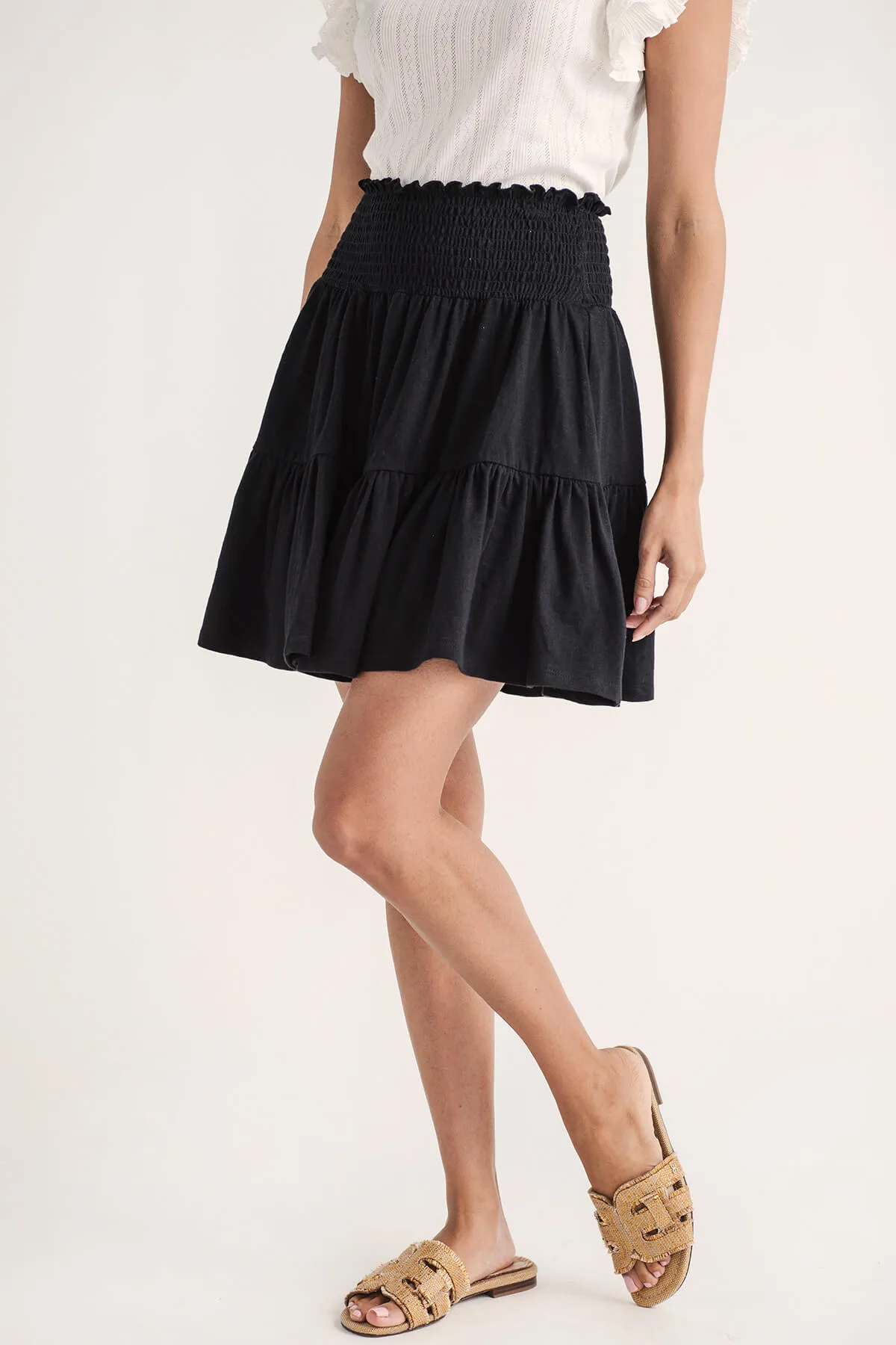 RD Style Tisha Ruched Waistband Jersey Skirt