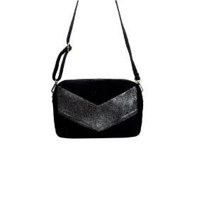 Sac Besace Cuir noir Chiara