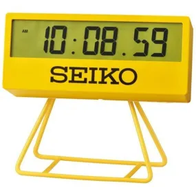 SEIKO Yellow Sports Style Clock QHL073Y