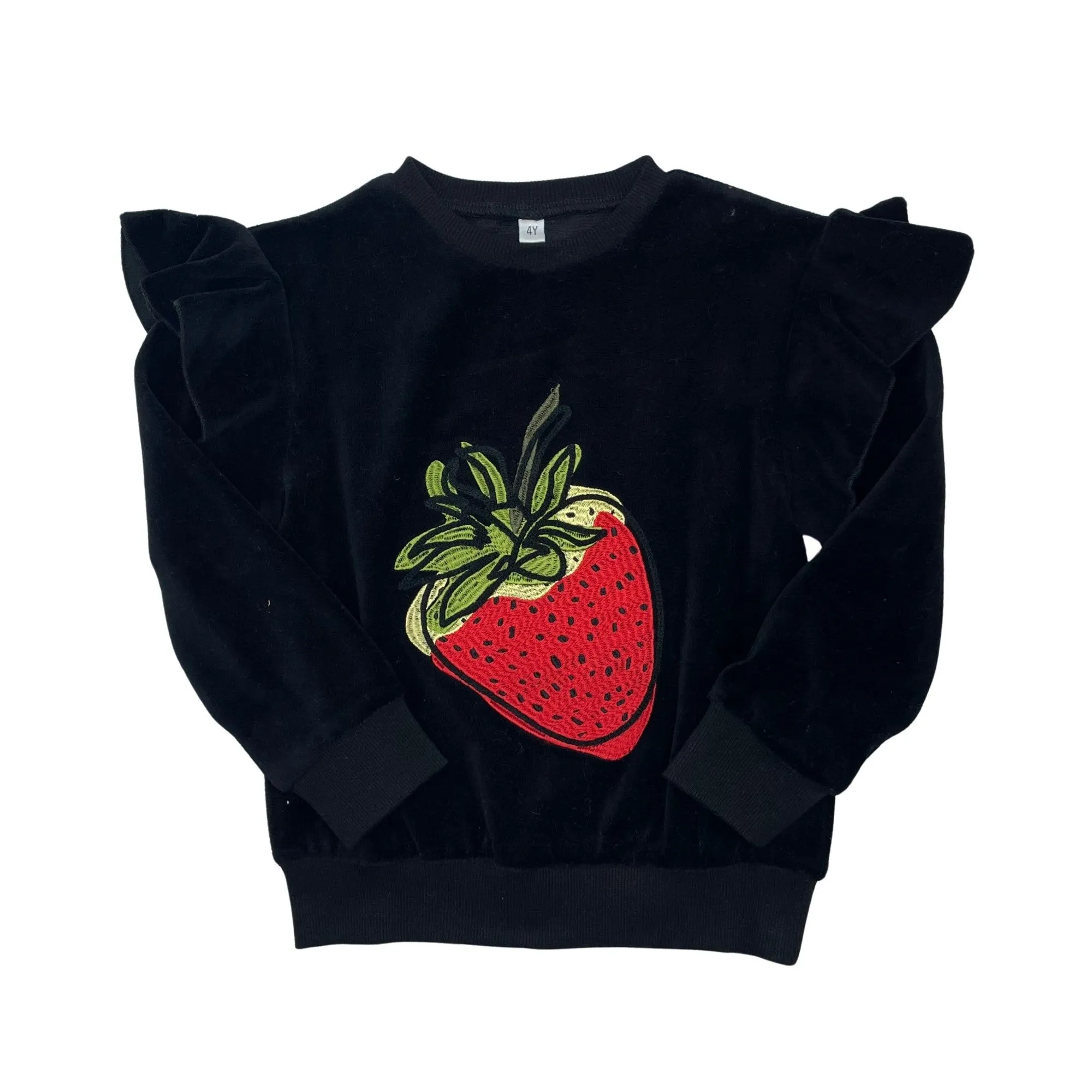 Siccinino Girls Strawberry Sweatshirt