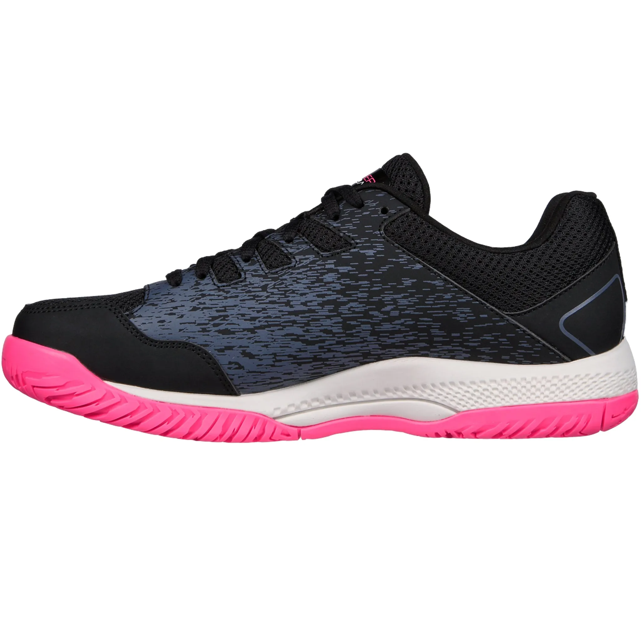 Skechers Women's 172070 Viper Court Black Pink Pickleball Shoes