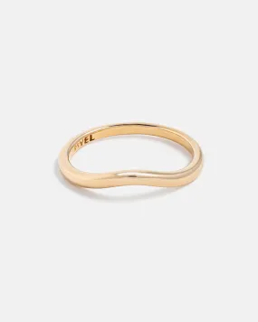 Stratura Wave Wedding Ring in 14k Gold without stone