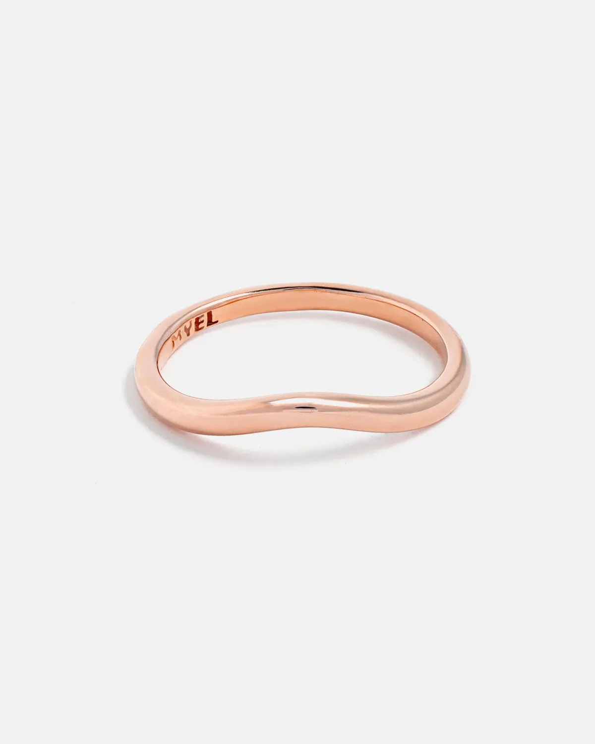 Stratura Wave Wedding Ring in 14k Gold without stone