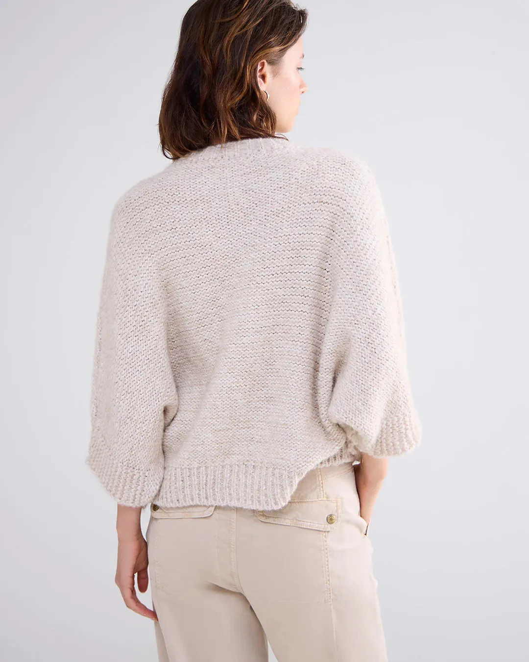 Summum Woman Cardigan With Fringes - Ivory