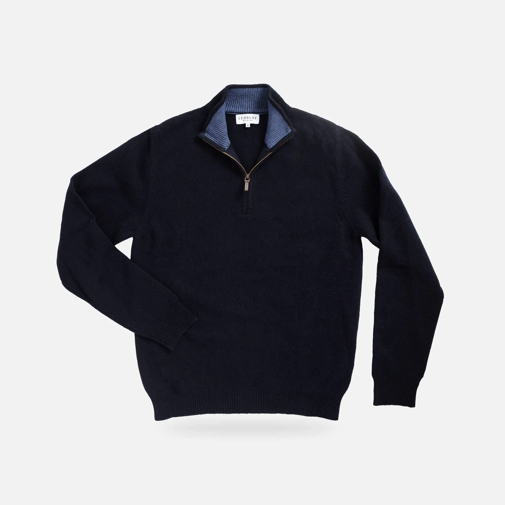 The Navy Ashton Half-Zip Sweater