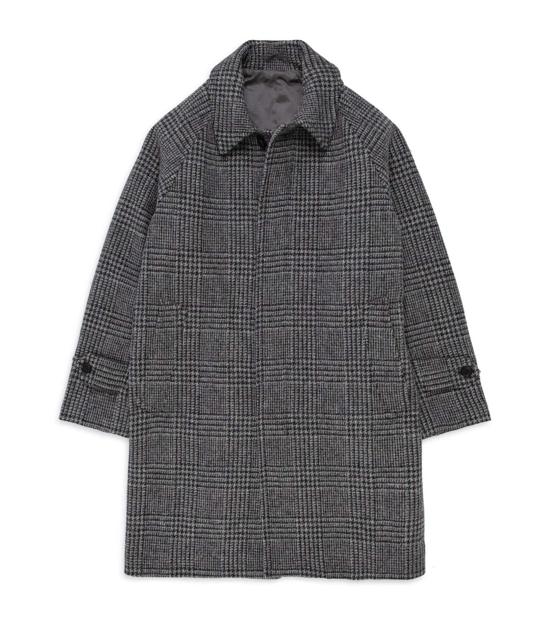 Trunk Devonshire Prince of Wales Harris Tweed Overcoat: Grey