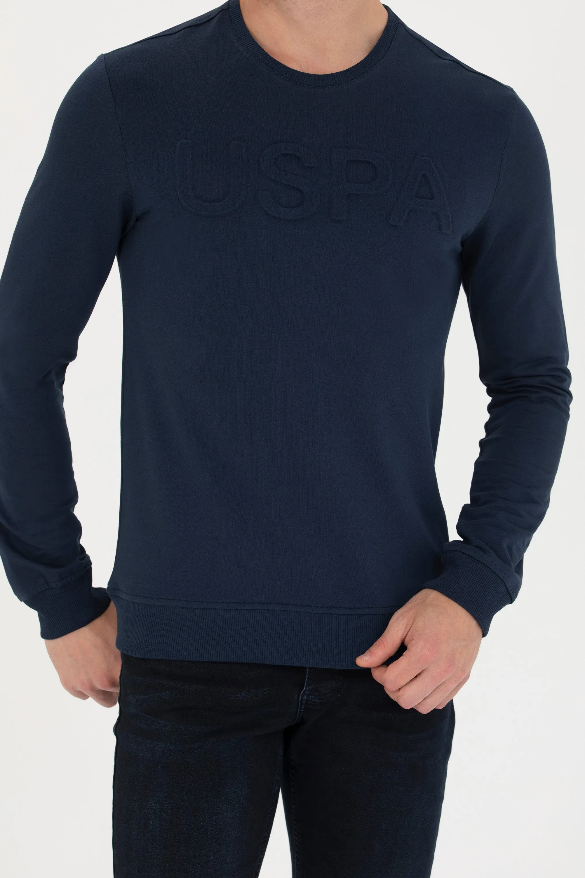 USPA Men Sweatshirt USPA Big Logo Navy VR033 USPSS167 US POLO ASSN.