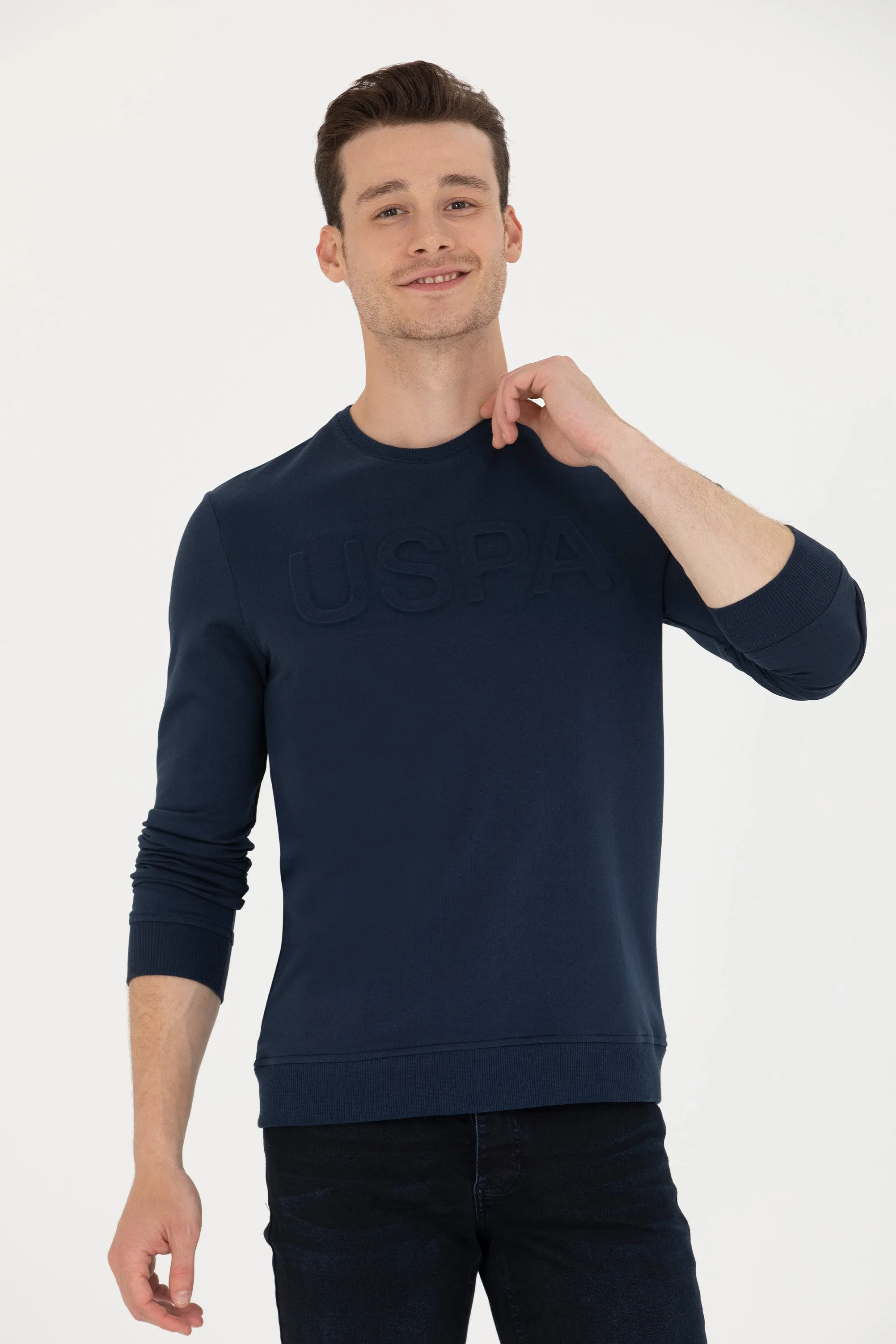 USPA Men Sweatshirt USPA Big Logo Navy VR033 USPSS167 US POLO ASSN.