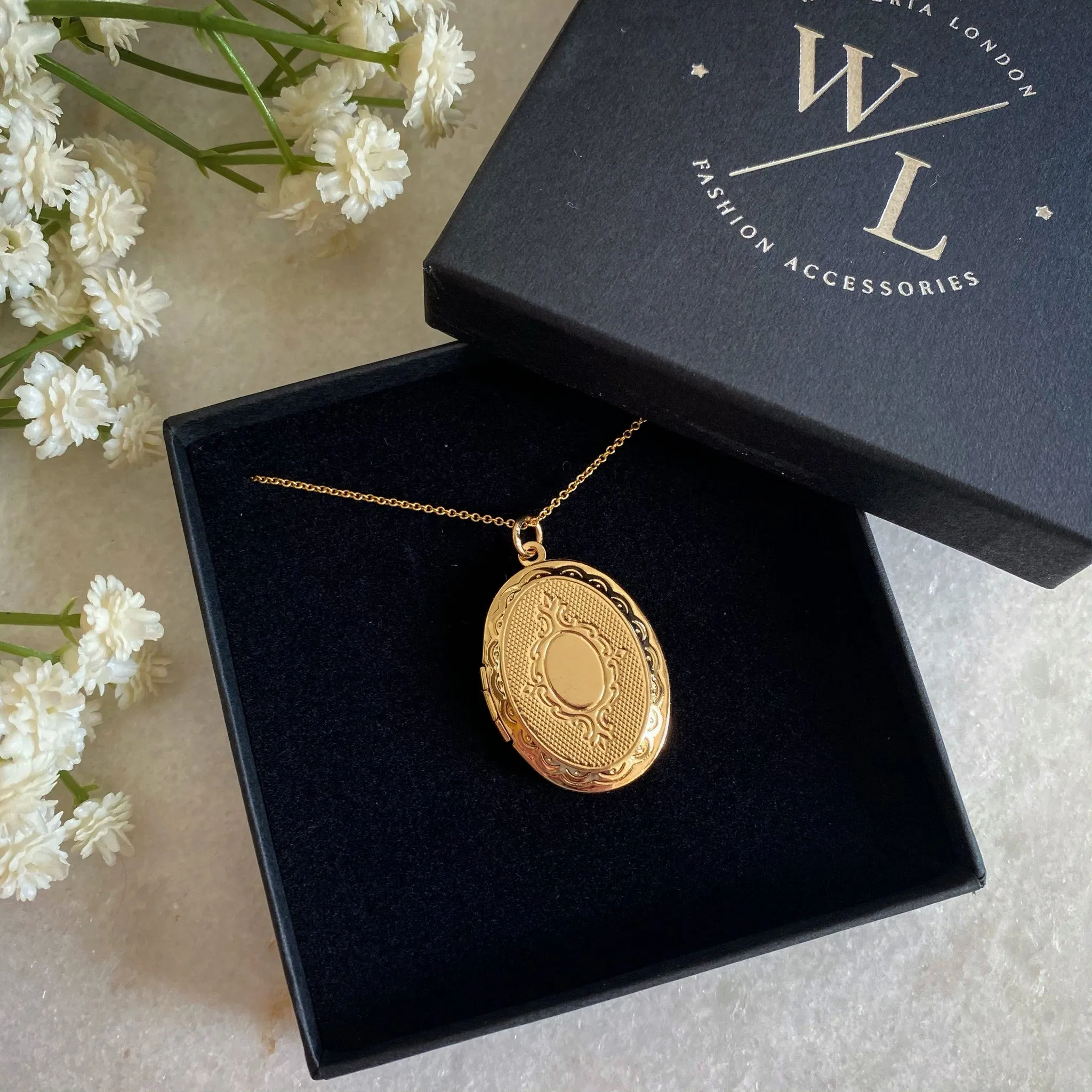 Wisteria London Tabitha Large Gold Oval Locket