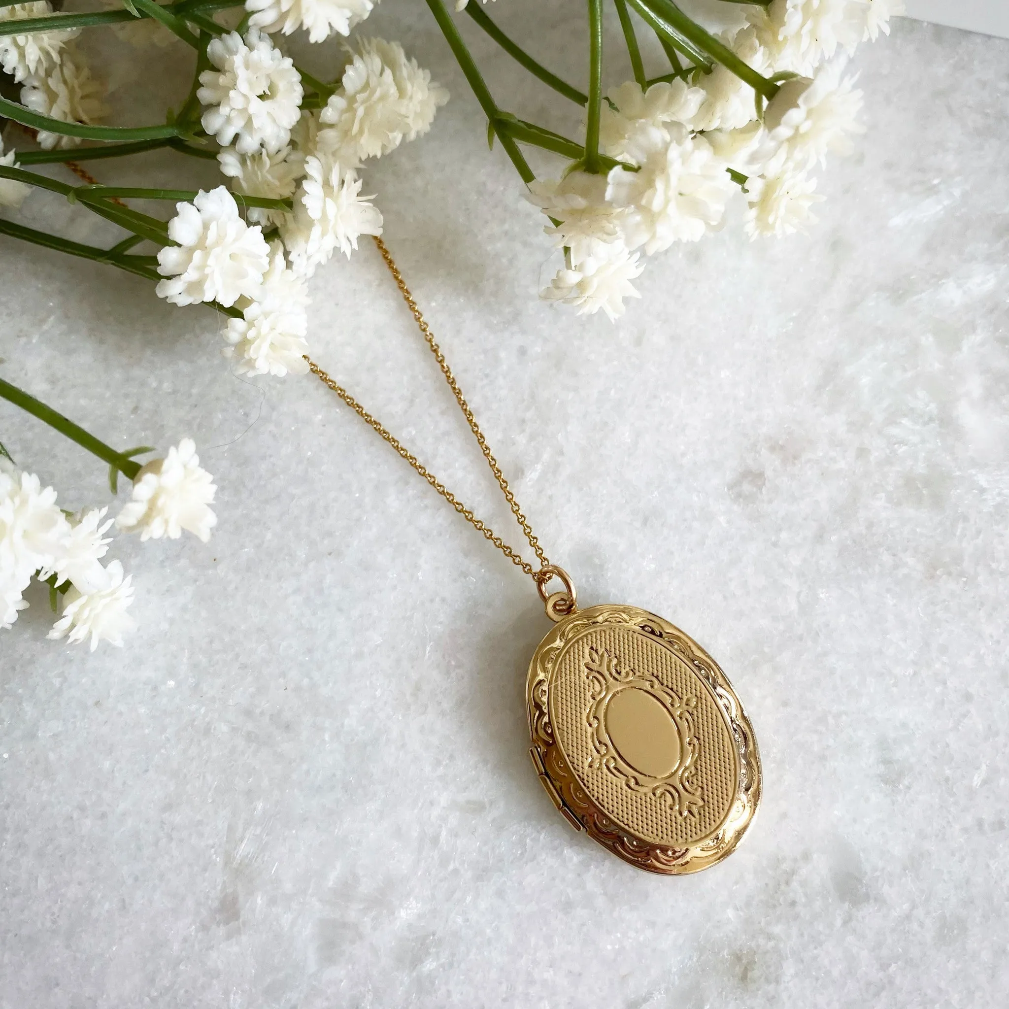 Wisteria London Tabitha Large Gold Oval Locket